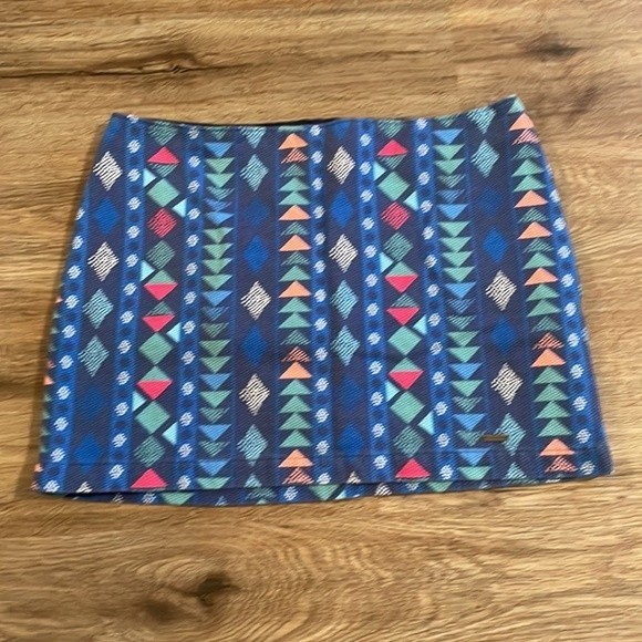 Hollister Blue Aztec Geometric Mini Skirt - Picture 3 of 8